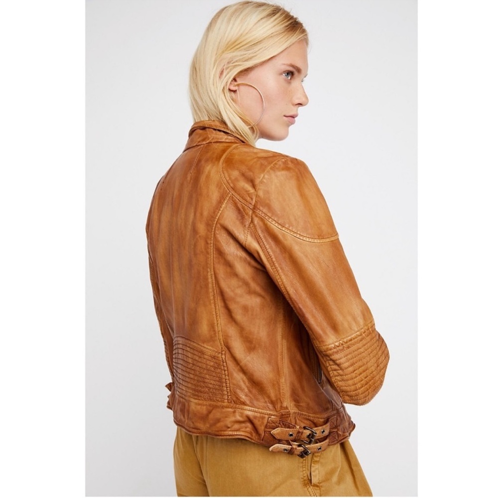🔥REDUCED🔥 FREE PEOPLE Fitted and Rugged Leather Jacket - Picture 9 of 9